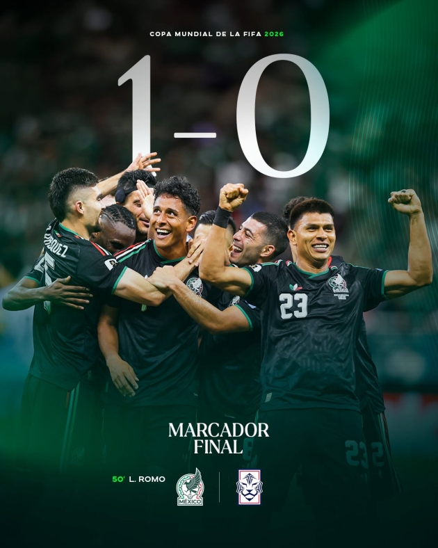 México derrota a Corea del Sur 1-0, se coloca a la cabeza del Grupo A de la Copa  Mundial FIFA 2026