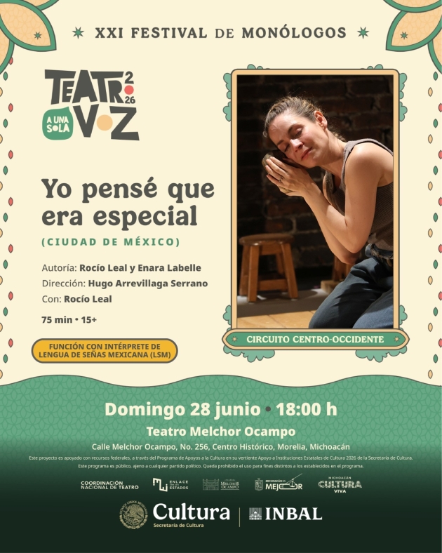 ¡Teatro gratuito este fin de semana! Disfruta del Festival de Monólogos en el Teatro Ocampo 