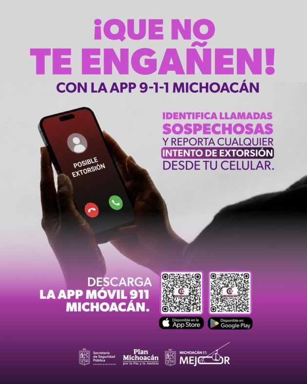 App 911 Michoacán blinda tu Teléfono contra Llamadas de Extorsión 