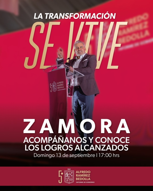 Ramirez Bedolla Destaca Inversiones históricas en Agua, Carreteras y Salud durante su 5º Informe en Zamora