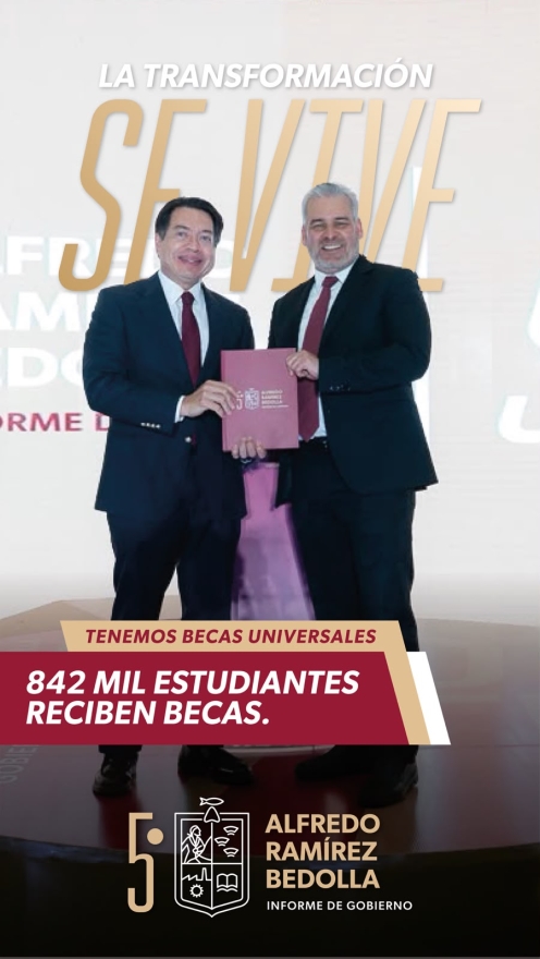 En Michoacán se Vive la Transformación Educativa Asegura Alfredo Ramírez Bedolla en su 5to Informe de Gobierno