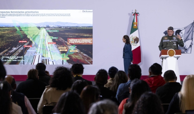 "Se construirán 2 mil 400 km de trenes con inversión de 750 mil mdp; en 2027 se dará banderazo al AIFA-Pachuca y CDMX-Querétaro": Claudia Sheinbaum