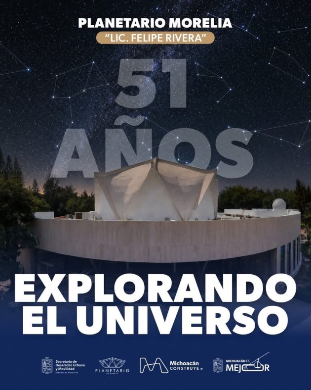 El Planetario de Morelia cumple 51 años de promover la astronomía y ciencia entre las familias