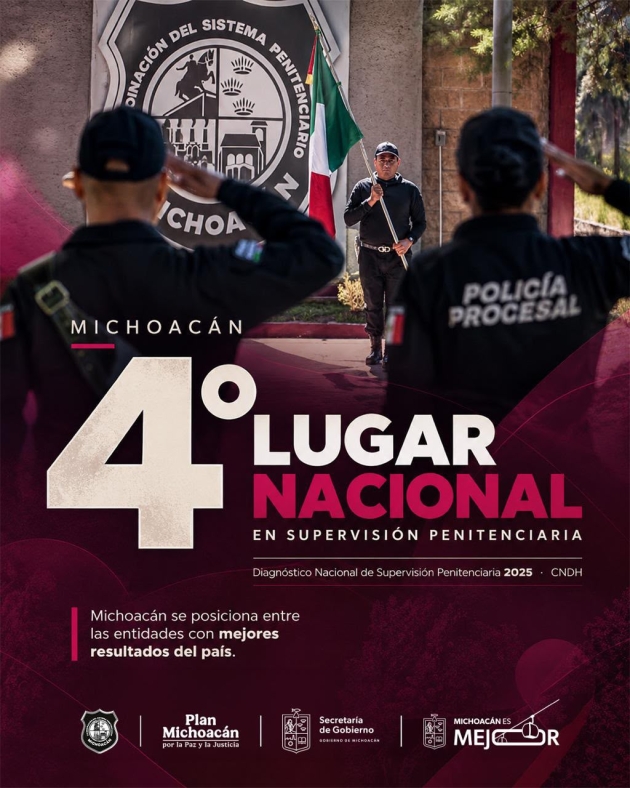 "Michoacán, cuarto lugar nacional en supervisión penitenciaria": Raúl Zepeda 