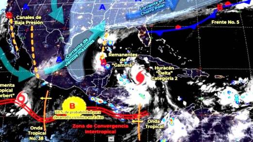 Huracán Delta minuto a minuto: La parte más peligrosa ha pasado ya, dijo el gobernador de Quintana Roo