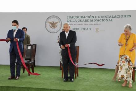 El Presidente de México Andrés Manuel López Obrador  Inaugura cuartel de la Guardia Nacional en Morelia, Michoacán