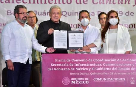 AMLO Presenta programa de obras de infraestructura para el fortalecimiento de Cancún y Tulum; incluirá creación del Parque Nacional del Jaguar 