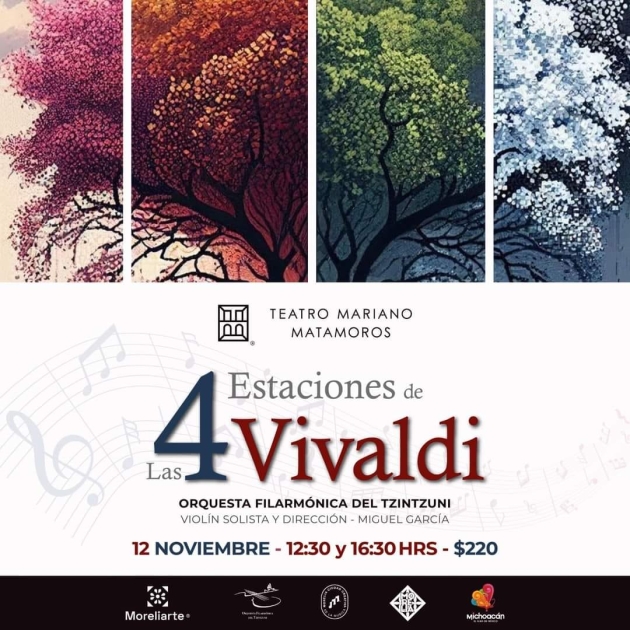 El Opus de Las 4 Estaciones de Vivaldi serán Concertadas por la OFIT en el Teatro Matamoros de Morelia