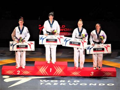 Bronce para la Taekwondoin  María Espinoza en el Gran Prix de Chiba 2019