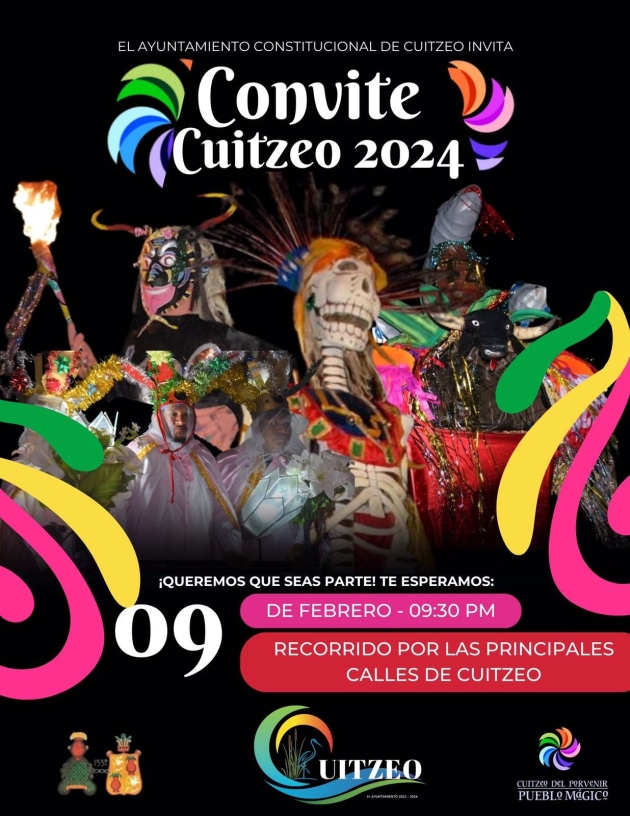 Las mojigangas saldrán a las calles de Cuitzeo para el Convite 2024 