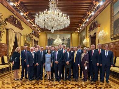 AMLO recibe a representantes de la Americas Society Council of the Americas en Palacio Nacional