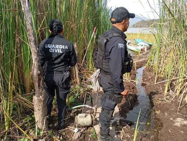 SSP desactiva 3 tomas ilegales de agua en el lago de Zirahuén 