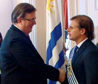 El canciller Marcelo Ebrard asistió a la toma de Posesión del Presidente de la República Oriental del Uruguay, Luis Lacalle Pou