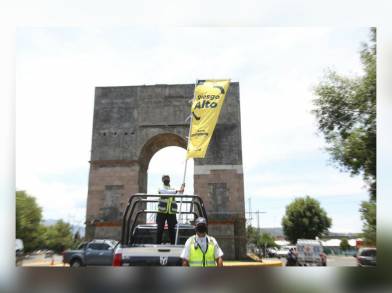 Ante Bandera Amarilla, refuerza SSP labores preventivas contra COVID-19 en Zacapu   