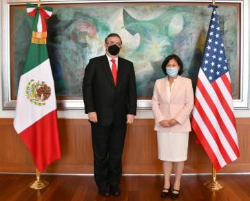 Encuentro bilateral entre el canciller Marcelo Ebrard y la representante comercial de Estados Unidos, Katherine Tai 