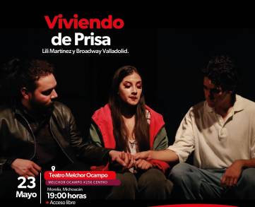 Se Invita al Musical Viviendo de Prisa una historia de poliamor y bisexualidad en el Teatro Ocampo  