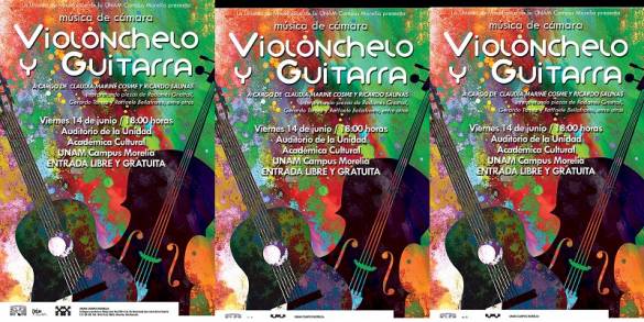 UNAM Morelia invita al concierto gratuito de música de cámara con violonchelo y guitarra
