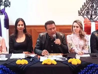 El Titular de SECTUR Roberto Monroy a lado de otras Autoridades dan  a conocer pormenores de la Tradicional  Noche de Ãnimas del Día de Muertos este próximo 2 de Noviembre 2022                                    