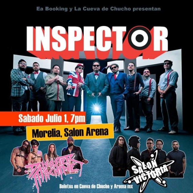 La Fabulosa Banda De Ska Mexicano El Inspector se presenta este 1ro de Julio 2023 en Salón Arena  