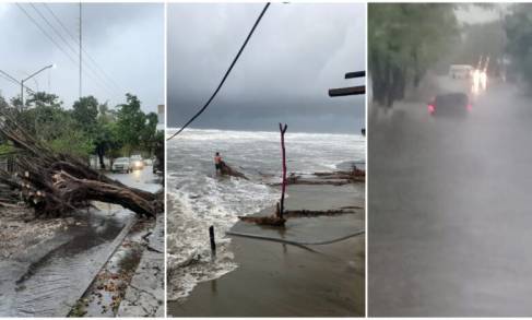 El Puerto de Lázaro Cárdenas en Michoacán queda afectado por el paso de la  Tormenta Tropical  Dolores 