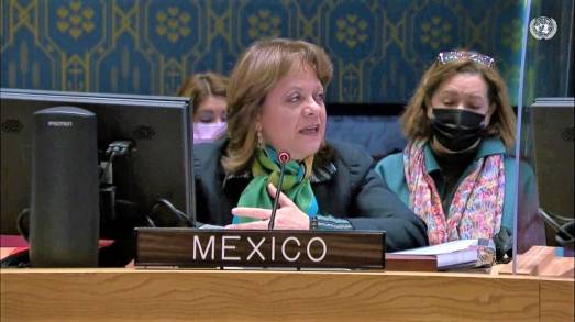 México hizo un llamado a solidarizarse con mujeres y niñas de Ucrania frente al Consejo de Seguridad de la ONU 