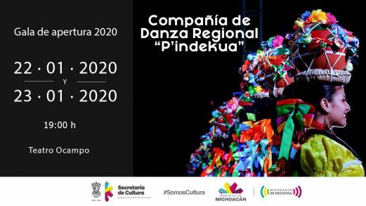 Ofrece función gratuita de Gala la Compañia de Danza Regional   PÂ´indekua en el Teatro Ocampo