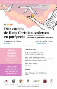 Una Magnifica Nota: se presentarán diez cuentos de Hans Christian Andersen, traducidos a la lengua Purépecha