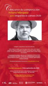 Abierta la Convocatoria para el Concurso de Composición Arturo Márquez para Orquesta de Cámara 2020