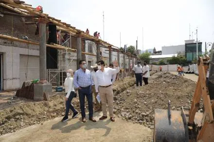 Avances en remodelación de los portales de Huetamo  