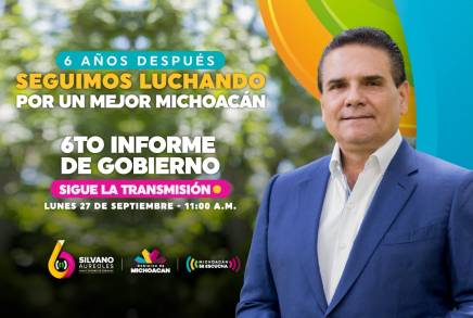 Silvano Aureoles rendirá su Sexto Informe de Gobierno, de manera Virtual, el próximo Lunes 27 de Septiembre 2021 