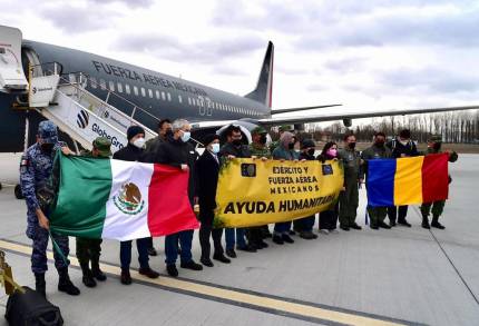 Avión de la Fuerza Aérea Mexicana aterriza en Rumania para trasladar sanos y salvos a connacionales: AMLO 