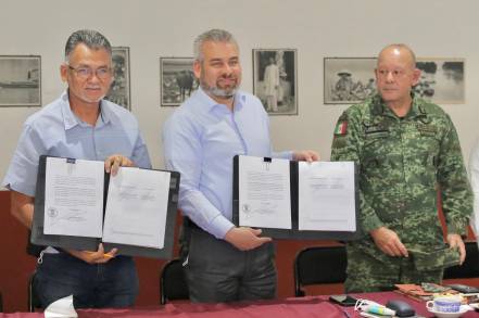 Alfredo Ramírez Bedolla inicia en Buenavista firma de convenios del Fortapaz 