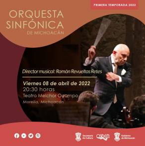 La Orquesta Sinfónica de Michoacán interpretará en concierto a Wolfgang Amadeus Mozart  y Antonín Dvorák 