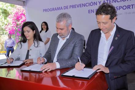Presenta Gobierno de Michoacán, Programa de Prevención y Atención de la Violencia contra Mujeres en el Transporte Público 