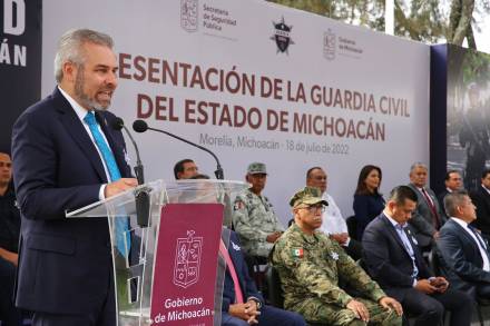 Con presentación de Guardia Civil, inicia transformación de la seguridad en Michoacán: Ramírez Bedolla