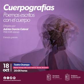 Del 17 al 20 de octubre el Teatro Ocampo presentará funciones de danza 