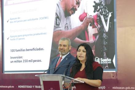 Alfredo Ramírez Bedolla y Brenda Fraga  presentan  Sueño Michoacano programa para alentar la inversión productiva de Migrantes