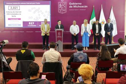  El Gobierno de Michoacán ha instalado 2 mil 438 antenas para Internet Gratuito: Secretaría Técnica del Gobernador 