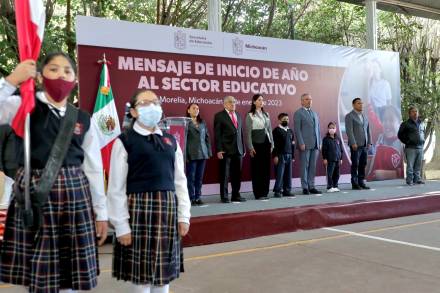 El Gobernador de Michoacán Alfredo Ramírez Bedolla Inaugura el Regreso a Clases de Nuevo Año 2023 