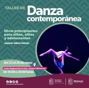 Anuncia Secum talleres de danza contemporánea en Zamora y Tzurumútaro 