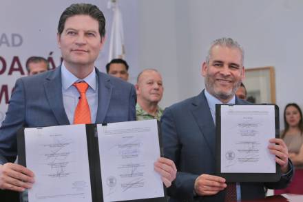 Gobiernos de Michoacán y Morelia firman convenio de coordinación en Seguridad 