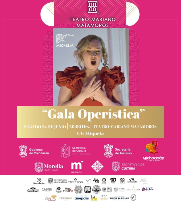 ISOFOM Ofrece Gran Gala de Ópera en el Teatro Matamoros de Morelia  