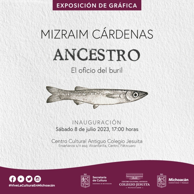 Inaugurará Secum exposición gráfica de Mizraim Cárdenas, en Pátzcuaro 