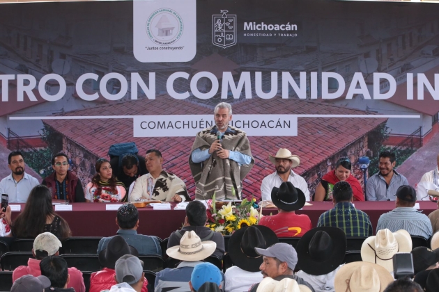 En Comachuen y Sevina inicia Ramírez Bedolla gira en las 32 comunidades con autogobierno