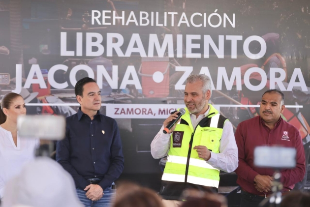 Arranca Ramírez Bedolla rehabilitación del libramiento Jacona-Zamora 