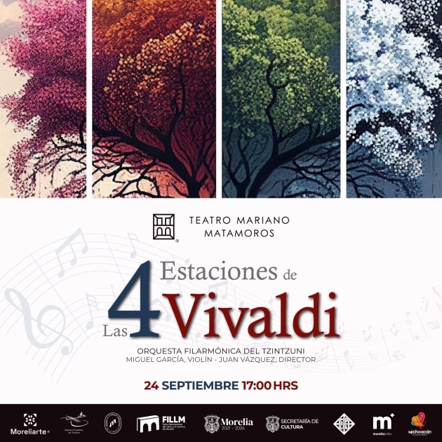 LAS 4 ESTACIONES DE VIVALDI Opus Clásico será Concertado por Orquesta Filarmónica del Tzintzuni