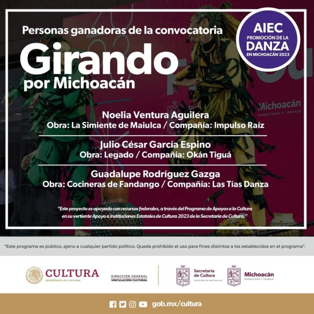 Se anuncian los Ganadores del  Proyecto Girando por Michoacán 
