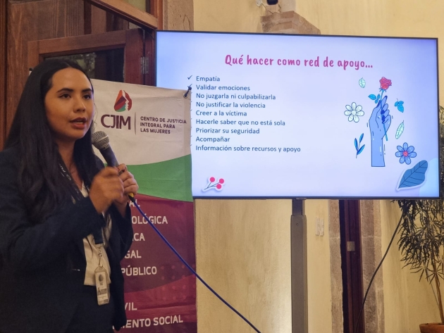 Lleva FGE charla sobre violencia de género a personal del Consejo Ciudadano de Morelia  