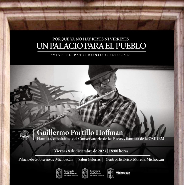 Invita Secum al concierto del flautista Portillo Hoffman en Palacio de Gobierno 