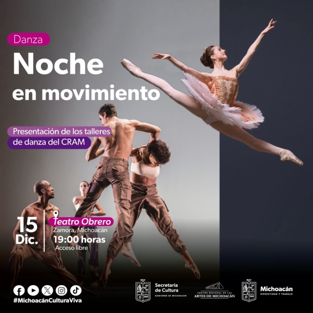 Se Presentará Noche en Movimiento en el Teatro Obrero de Zamora 